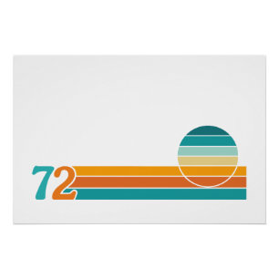 Poster Coucher de soleil rétro 72