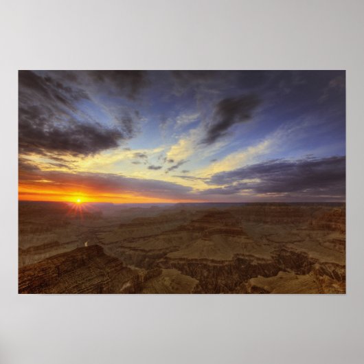 Poster Coucher de soleil, rive sud du Grand Canyon, Grand (Devant)