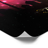 Poster Coucher de soleil rose de la mosquée Ramadan (Coin)