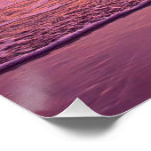 Poster Coucher De Soleil Rose Dramatique Sur L'Océan À Na (Coin)