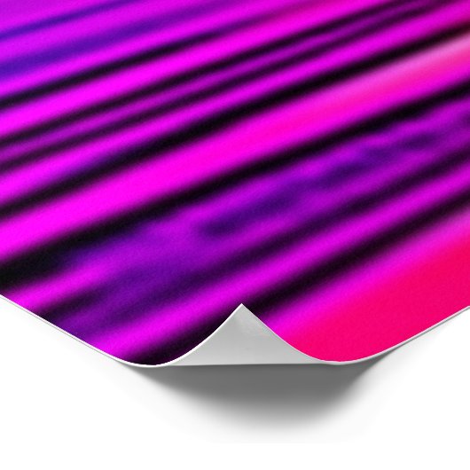 Poster Coucher de soleil rose et violet (Coin)