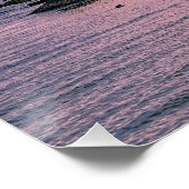 Poster Coucher de soleil rose sur le lac (Coin)