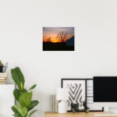 Poster Coucher de soleil rural (Bureau à domicile)