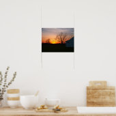 Poster Coucher de soleil rural (Cuisine)