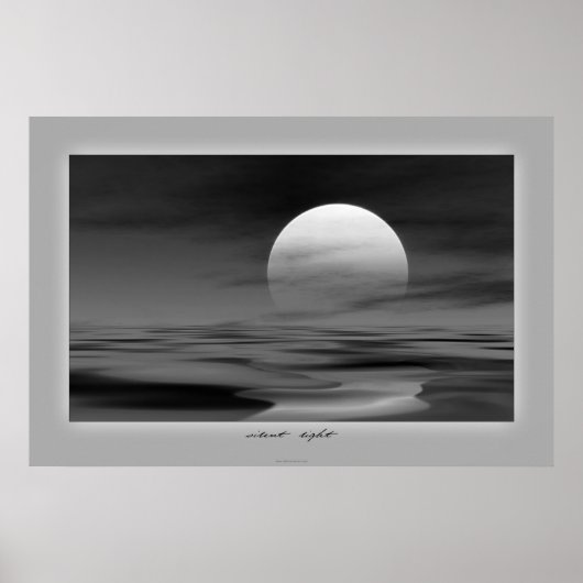 Poster coucher de soleil silencieux (Devant)