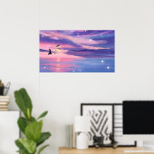 Poster Coucher de soleil Sky Ocean Sea Paysage naturel (Bureau à domicile)