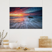 Poster Coucher de soleil spectaculaire | Stone Beach, El (Cuisine)