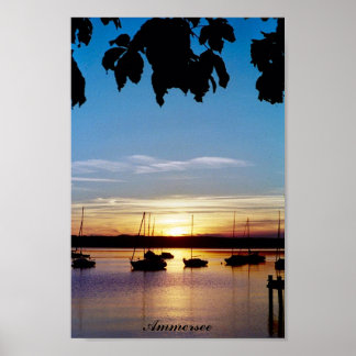 Poster Coucher de soleil sur Ammersee