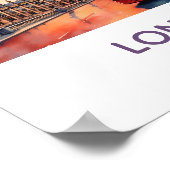 Poster Coucher de soleil sur Big Ben - Londres, Angleterr (Coin)