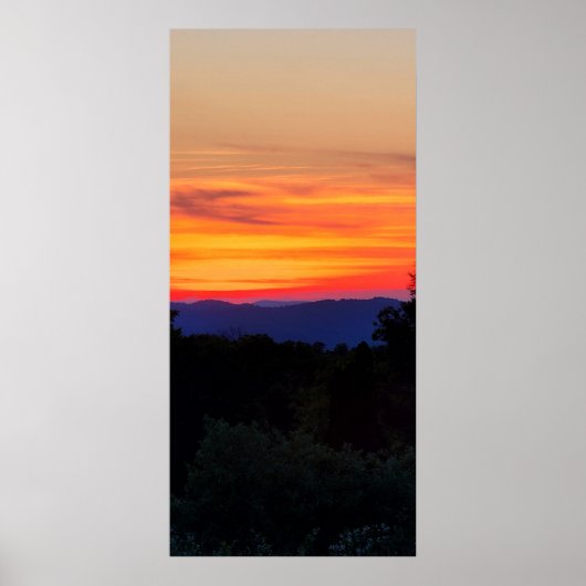 Poster Coucher de soleil sur Blue Ridge Parkway (Devant)