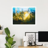 Poster Coucher de soleil sur Central Coast Oaks (Bureau à domicile)