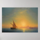 Poster Coucher De Soleil Sur Ischia, Aivazovsky (Devant)