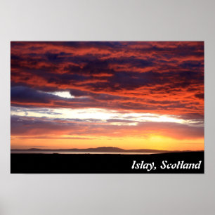 Poster Coucher de soleil sur Islay, Écosse