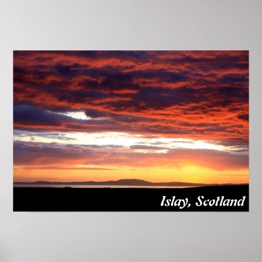 Poster Coucher de soleil sur Islay, Écosse (Devant)