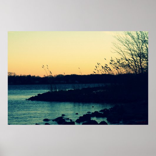 Poster Coucher de soleil sur la baie #4015 (Devant)