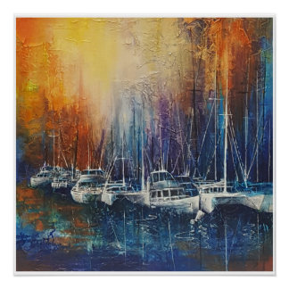 Poster "Coucher de soleil sur la baie de Moreton"