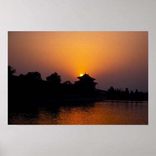 Poster Coucher de soleil sur la Cité interdite - Pékin, C (Devant)