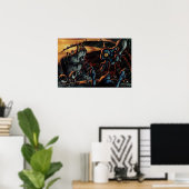 Poster Coucher de soleil sur la colline (Bureau à domicile)