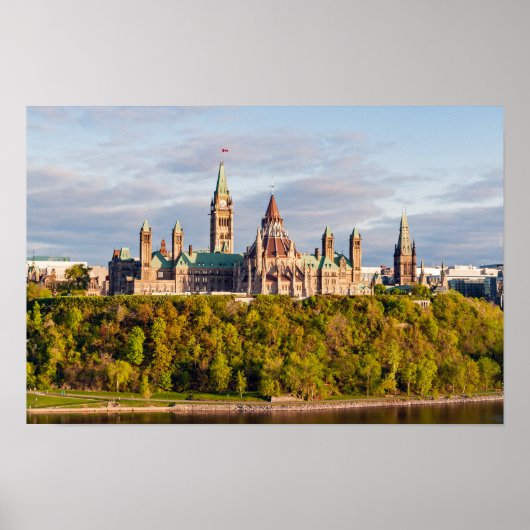 Poster Coucher de soleil sur la colline du Parlement - Ot (Devant)