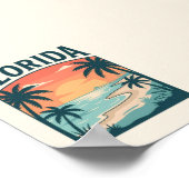 Poster Coucher de soleil sur la côte de Floride (Coin)