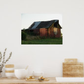 Poster Coucher de soleil sur la grange (Cuisine)