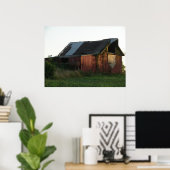 Poster Coucher de soleil sur la grange (Bureau à domicile)
