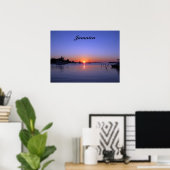POSTER COUCHER DE SOLEIL SUR LA JAMAÏQUE (Bureau à domicile)