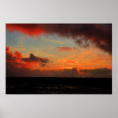 POSTER COUCHER DE SOLEIL SUR LA MER (Devant)