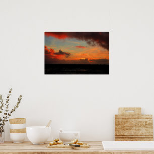 POSTER COUCHER DE SOLEIL SUR LA MER