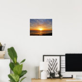 POSTER COUCHER DE SOLEIL SUR LA MER (Bureau à domicile)