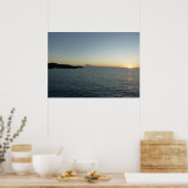 Poster Coucher de soleil sur la mer de l'île Antigua II (Cuisine)