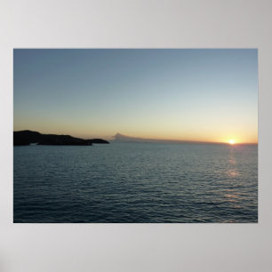 Poster Coucher de soleil sur la mer de l'île Antigua II