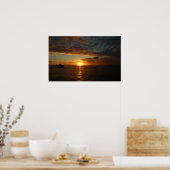 Poster Coucher de soleil sur la mer II (Cuisine)