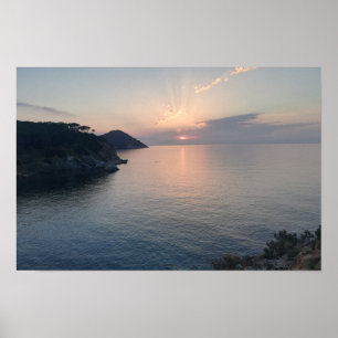 Poster Coucher de soleil sur la mer Photographie de cou