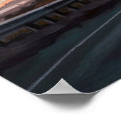 Poster Coucher de soleil sur la Pacific Coast Highway (Coin)