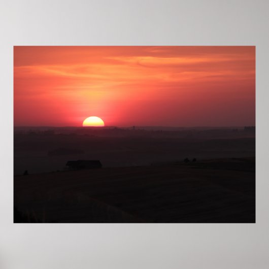 Poster Coucher de soleil sur la Palouse (Devant)