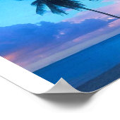 Poster Coucher de soleil sur la plage (Coin)