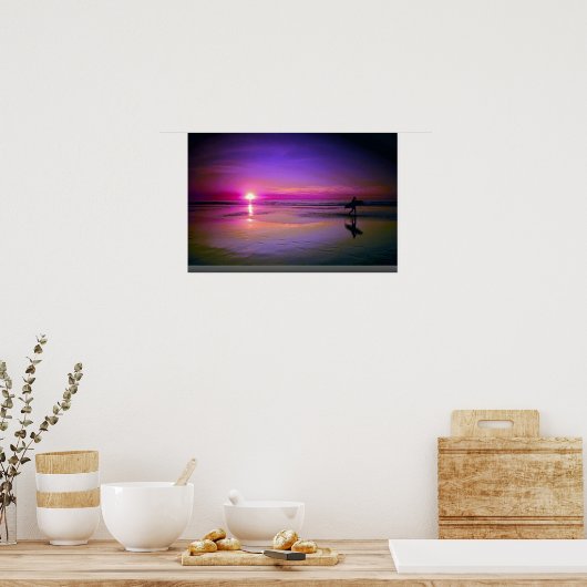 Poster Coucher de soleil sur la plage (Cuisine)