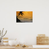 Poster Coucher de soleil sur la plage (Cuisine)
