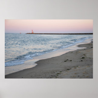 Poster Coucher de soleil sur la plage