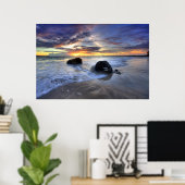 Poster Coucher De Soleil Sur La Plage De Kedonganan (Bureau à domicile)