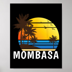 Poster Coucher de soleil sur la plage de Mombasa Hommes F