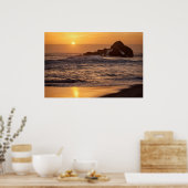Poster Coucher De Soleil Sur La Plage De Pfeiffer (Cuisine)