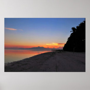 Poster Coucher de soleil sur la plage de Siquijor