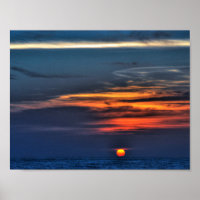 Coucher de soleil sur la plage de St Petersburg, F