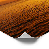 Poster Coucher de soleil sur la plage des caraïbes. (Coin)