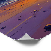 Poster Coucher de soleil sur la plage tropicale - Art de  (Coin)
