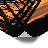 Poster Coucher de soleil sur la promenade du pont Hudson (Coin)