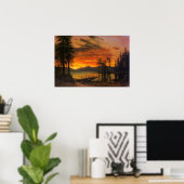 Poster Coucher De Soleil Sur La Rivière (Bureau à domicile)