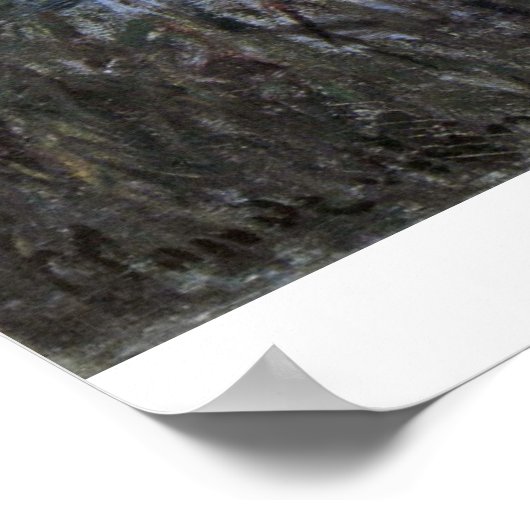 Poster Coucher de soleil sur la Seine par Claude Monet (Coin)